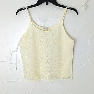 Vintage Forindi Floral Lace Cami Tank Top Size‎ Medium Coastal Cowgirl Romantic